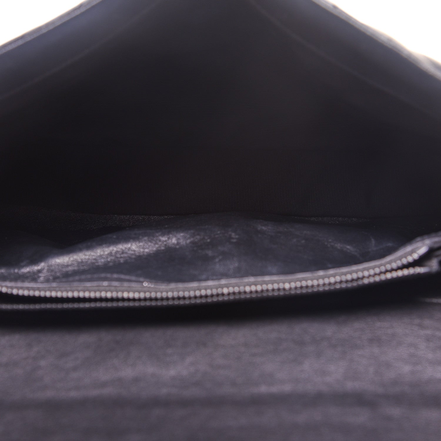 Saint Laurent Sheepskin Matelasse Chevron Monogram Monochrome Large College Satchel Black 5 of 13