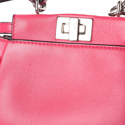 Fendi Shiny Nappa Micro Peekaboo Iconic Satchel Fuxia 12 of 12