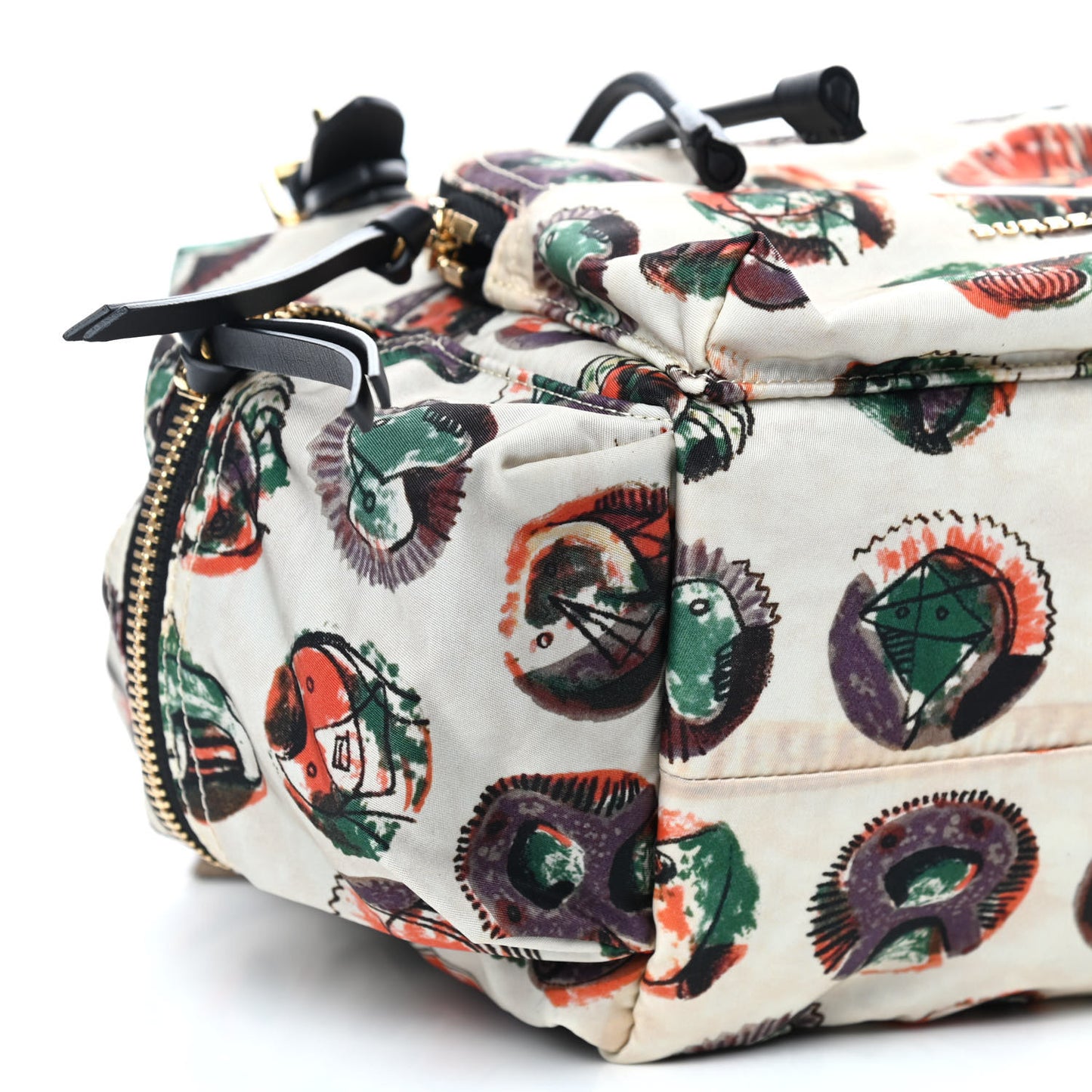 Prorsum Nylon Pallas Heads Print Medium Rucksack Backpack Natural White