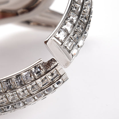 Chanel Crystal Baguette CC Cuff Silver 4 of 6