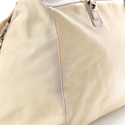 Valentino Garavani Lambskin Ruffle Tote Beige 14 of 19