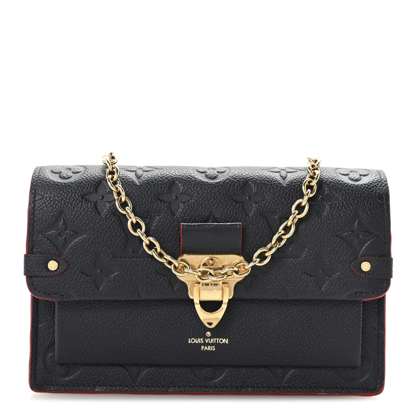 Empreinte Vavin Chain Wallet Marine Rouge