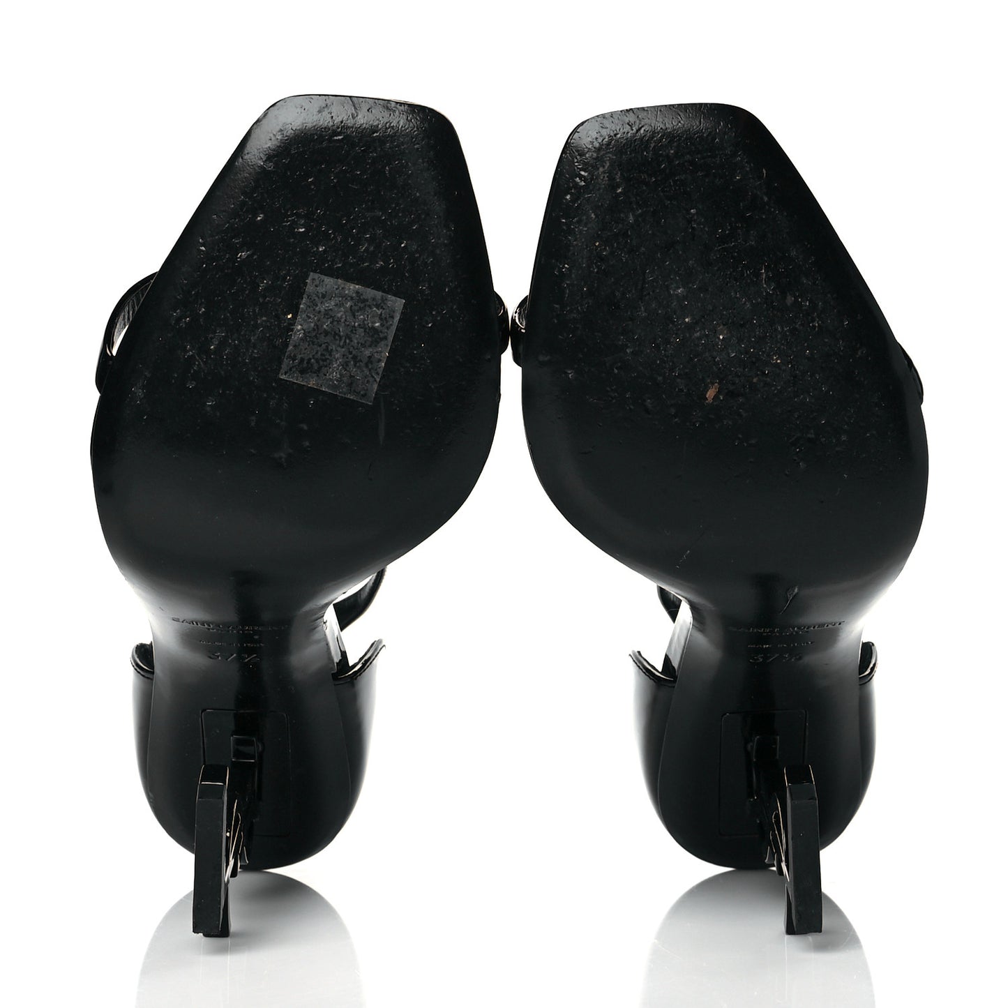 Patent Calfskin Opyum 110 Sandals 37.5 Black