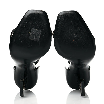 Saint Laurent Patent Calfskin Opyum 110 Sandals 37.5 Black 6 of 11