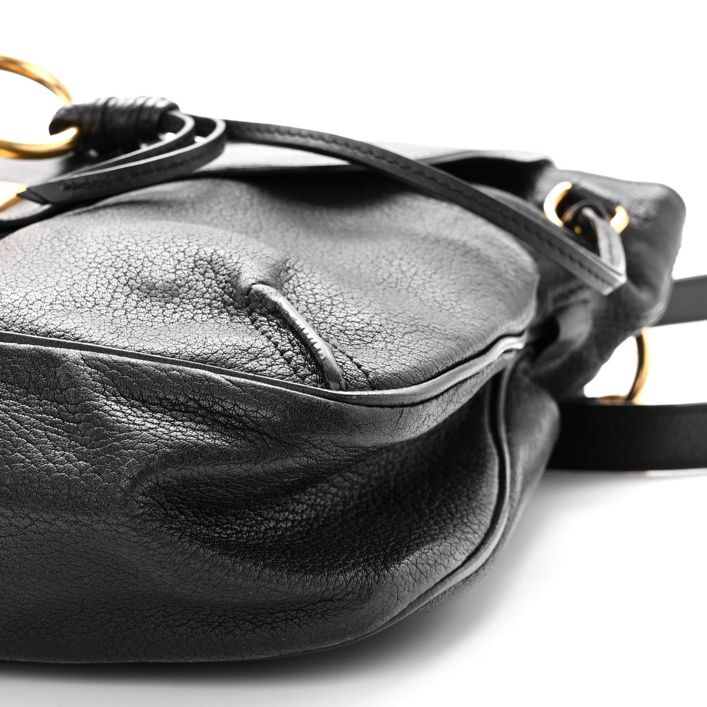 Grained Lambskin Calfskin Medium Lexa Shoulder Bag Black