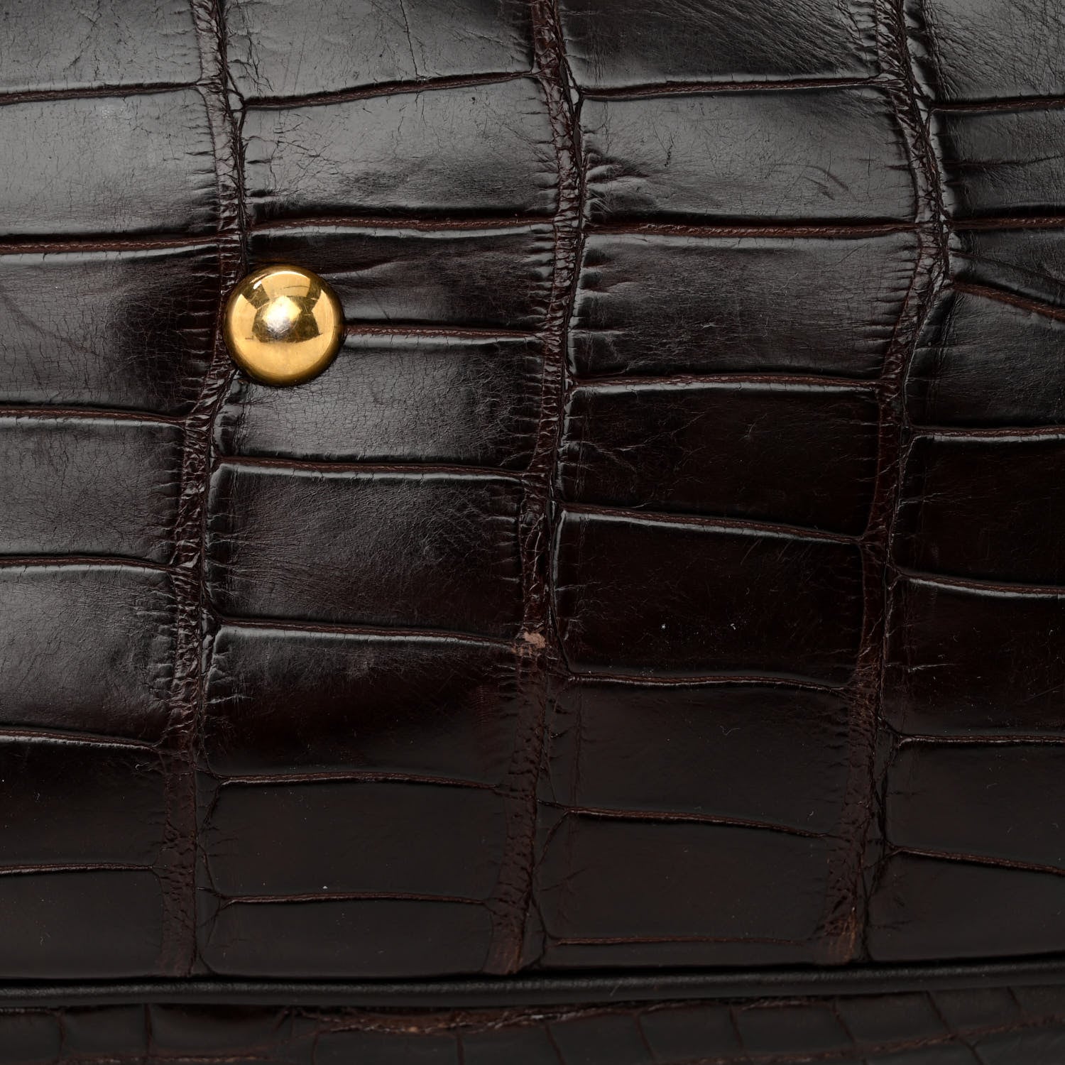 Gucci Crocodile Medium 1973 Top Handle Satchel Brown 11 of 14