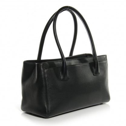 Chanel Calfskin Small Cerf Shopper Tote Black 3 of 8