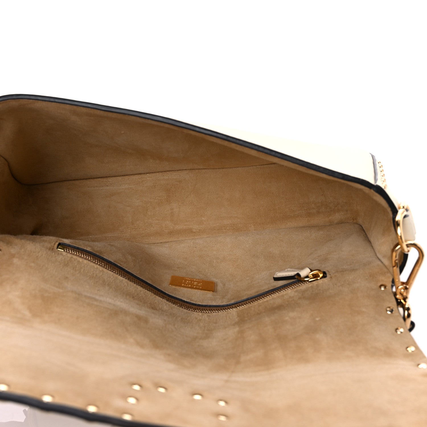 Fendi Vitello King Metal Stitch Baguette Pergamena 5 of 16