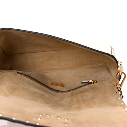Fendi Vitello King Metal Stitch Baguette Pergamena 5 of 16