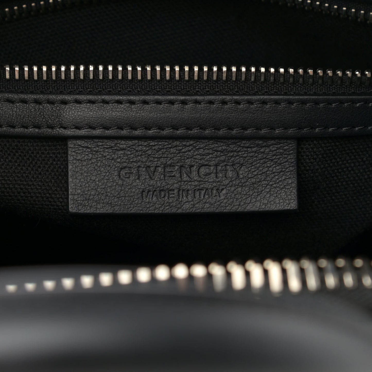 Calfskin Suede Small Studded Chevron Antigona Black
