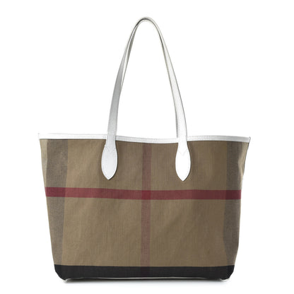 Burberry Canvas House Check Union Jack Sketchbook Reversible Doodle Tote Red White Blue 10 of 17