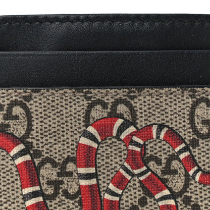 Gucci GG Supreme Monogram Kingsnake Card Holder Beige Black 7 of 14