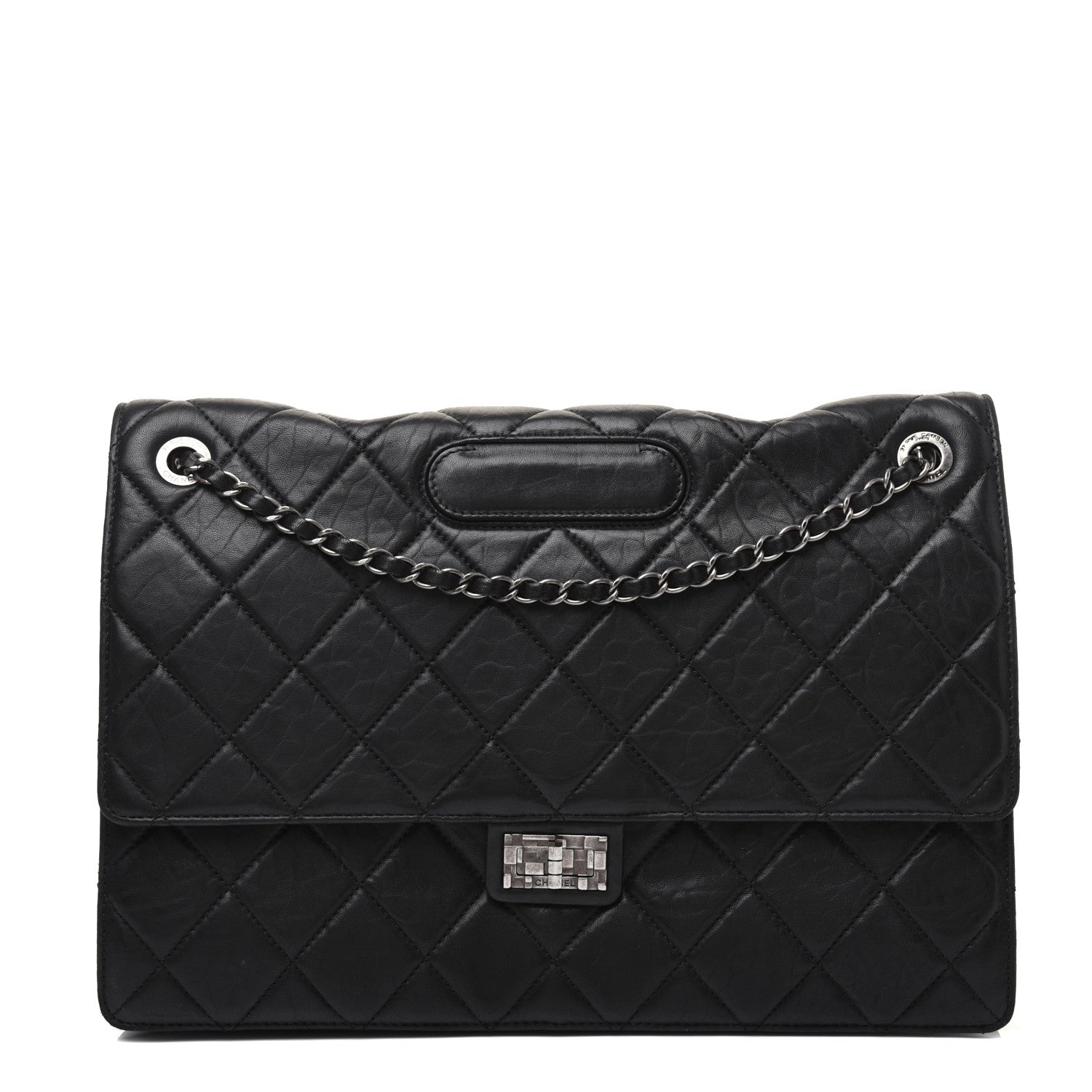 Chanel Washed Lambskin Maxi Take Away Flap Bag Black 1 of 23