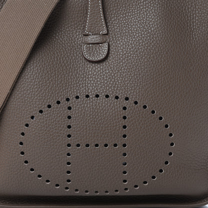 Hermes Taurillon Clemence Evelyne III PM Etoupe 9 of 10