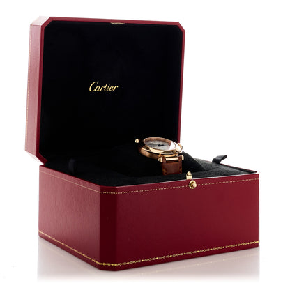 Cartier 18K Pink Gold Alligator 35mm Pasha C Automatic Watch Brown 5 of 5