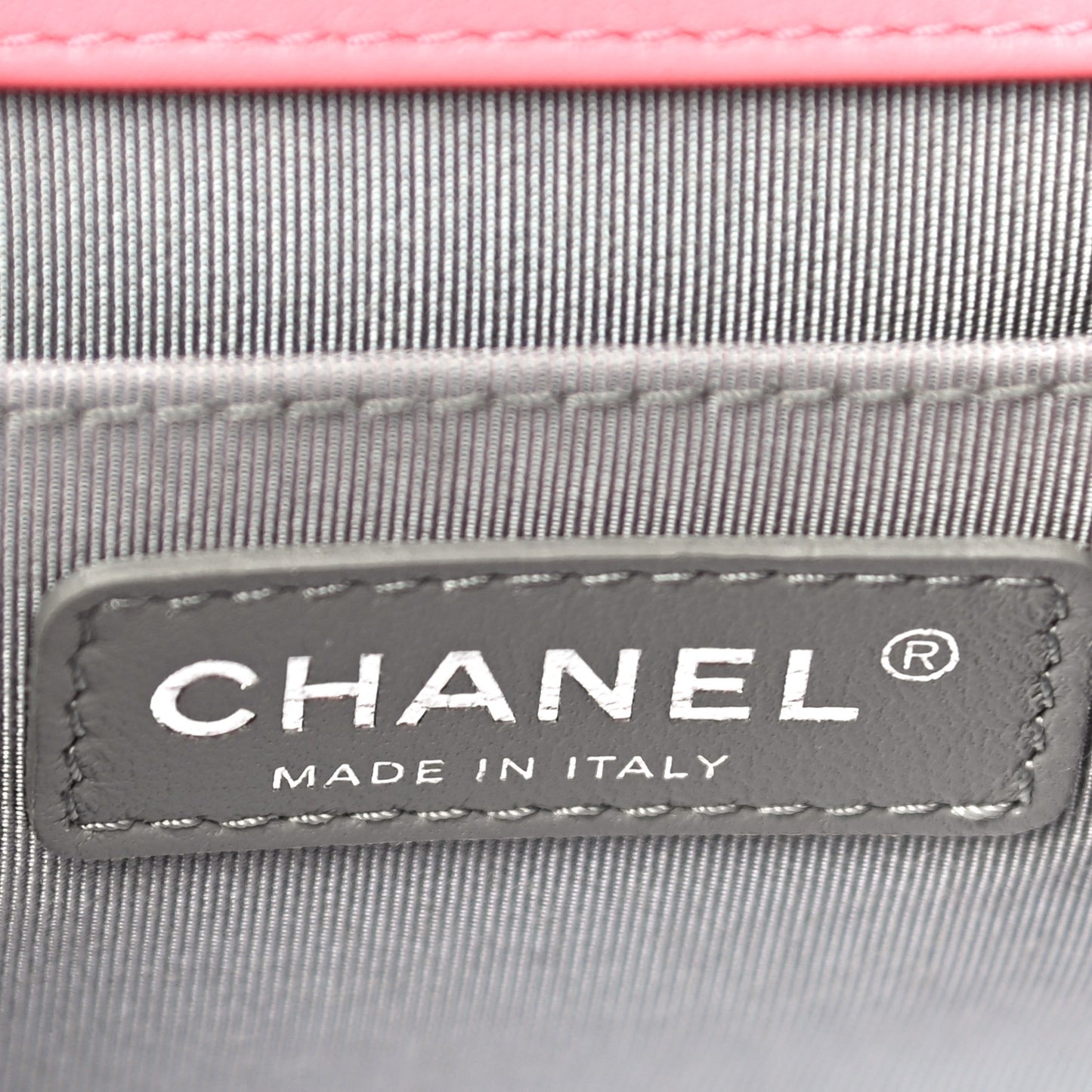 Lambskin Chevron Quilted Medium Boy Flap Pink