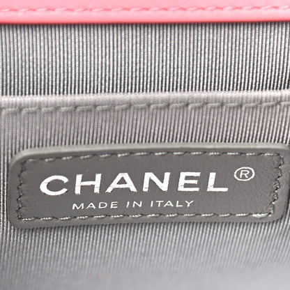 Chanel Lambskin Chevron Quilted Medium Boy Flap Pink 6 of 11