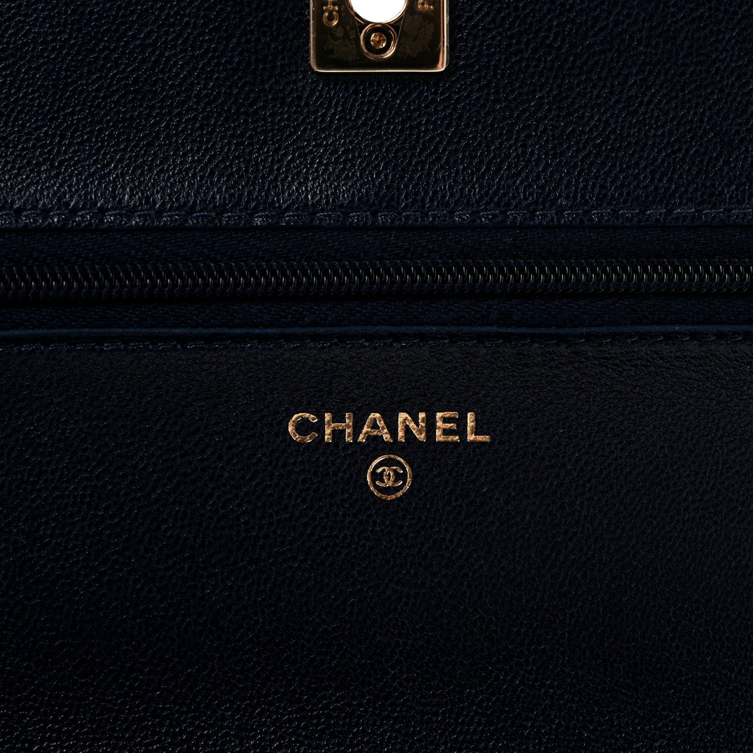 Chanel Lambskin Quilted Hold The Line Wallet On Chain WOC Dark Blue 6 of 14