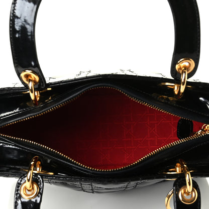 Christian Dior Patent Cannage Medium Lady Dior Black 4 of 6