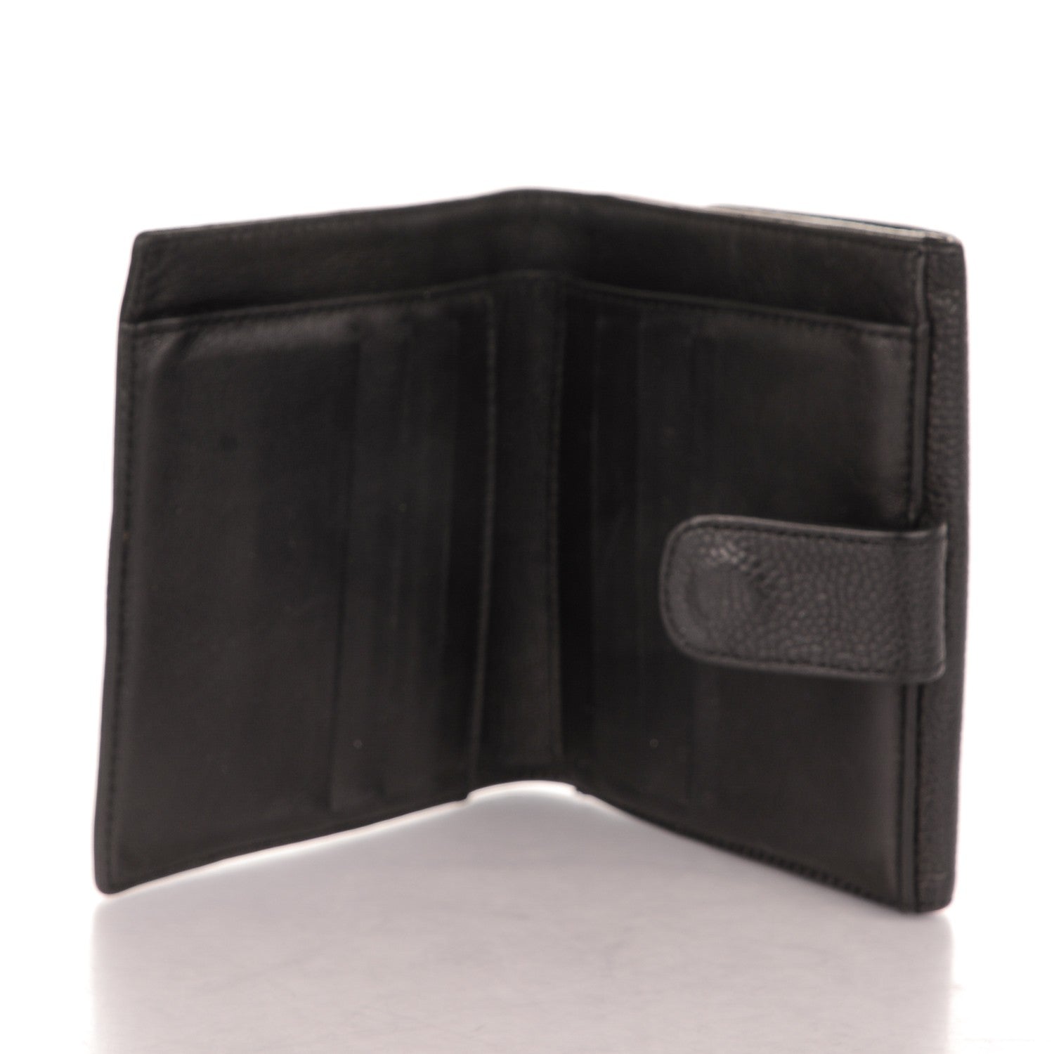 Chanel Caviar Timeless CC Compact French Wallet Black 5 of 7