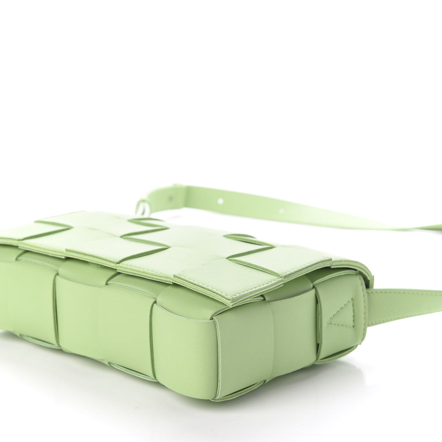 Nappa Maxi Intreccio Cassette Bag Pistachio