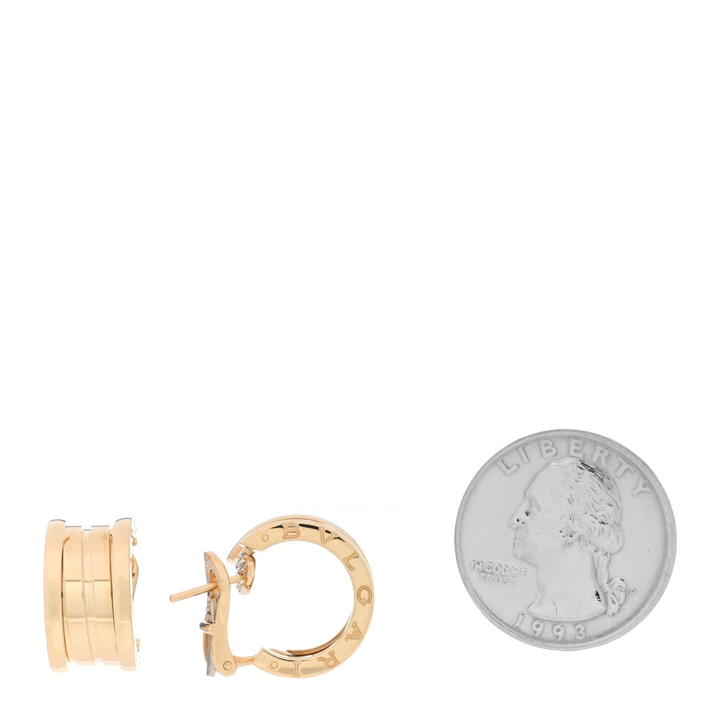 18K Yellow Gold B.Zero1 Hoop Earrings