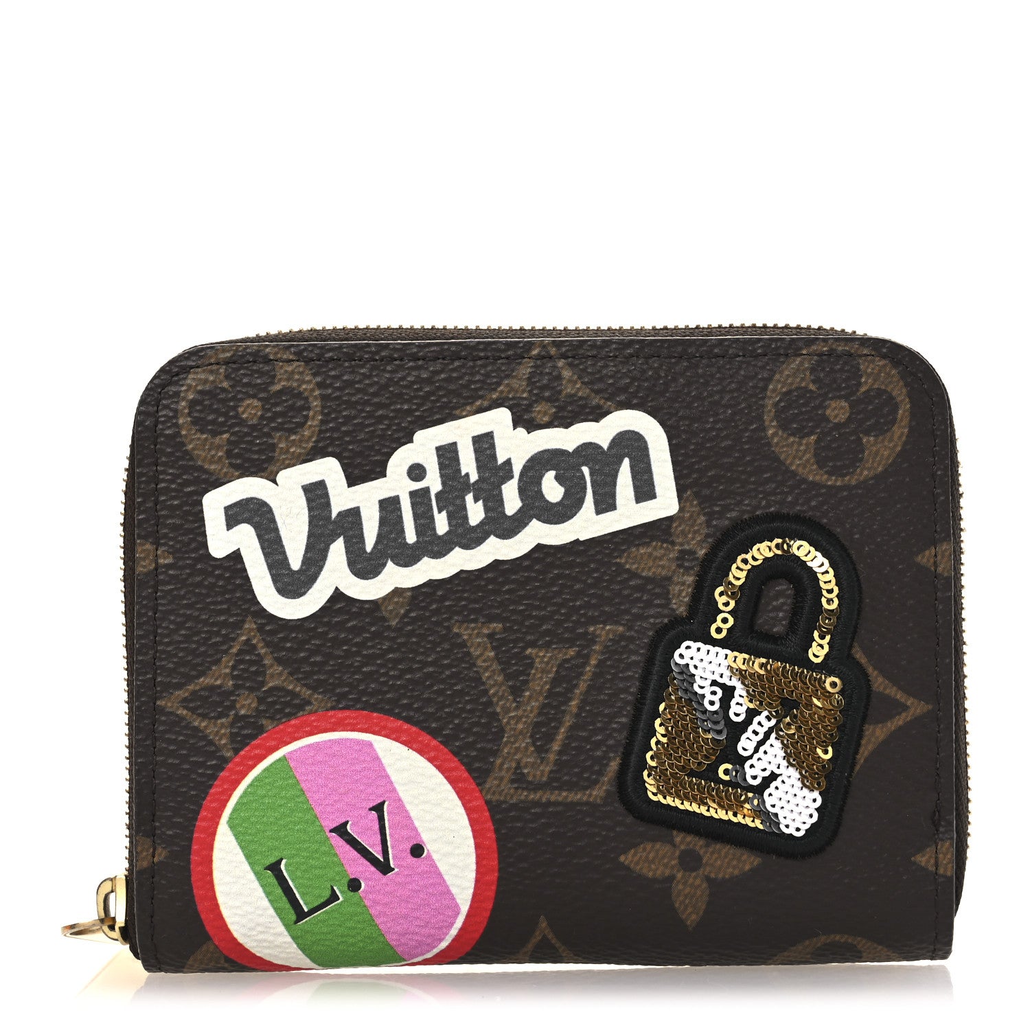 Louis Vuitton Monogram Travel Stickers Zippy Coin Purse 1 of 8