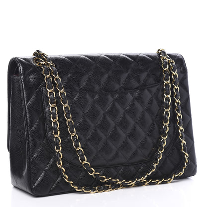 Chanel Caviar Quilted Maxi Double Flap Black 2 of 9