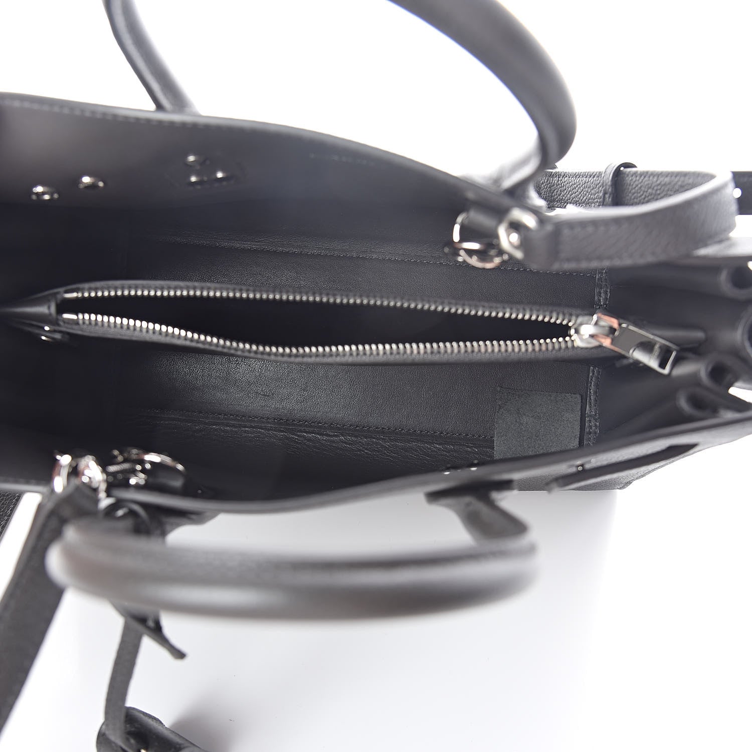 Saint Laurent Grained Calfskin Baby Sac De Jour Coal 5 of 9