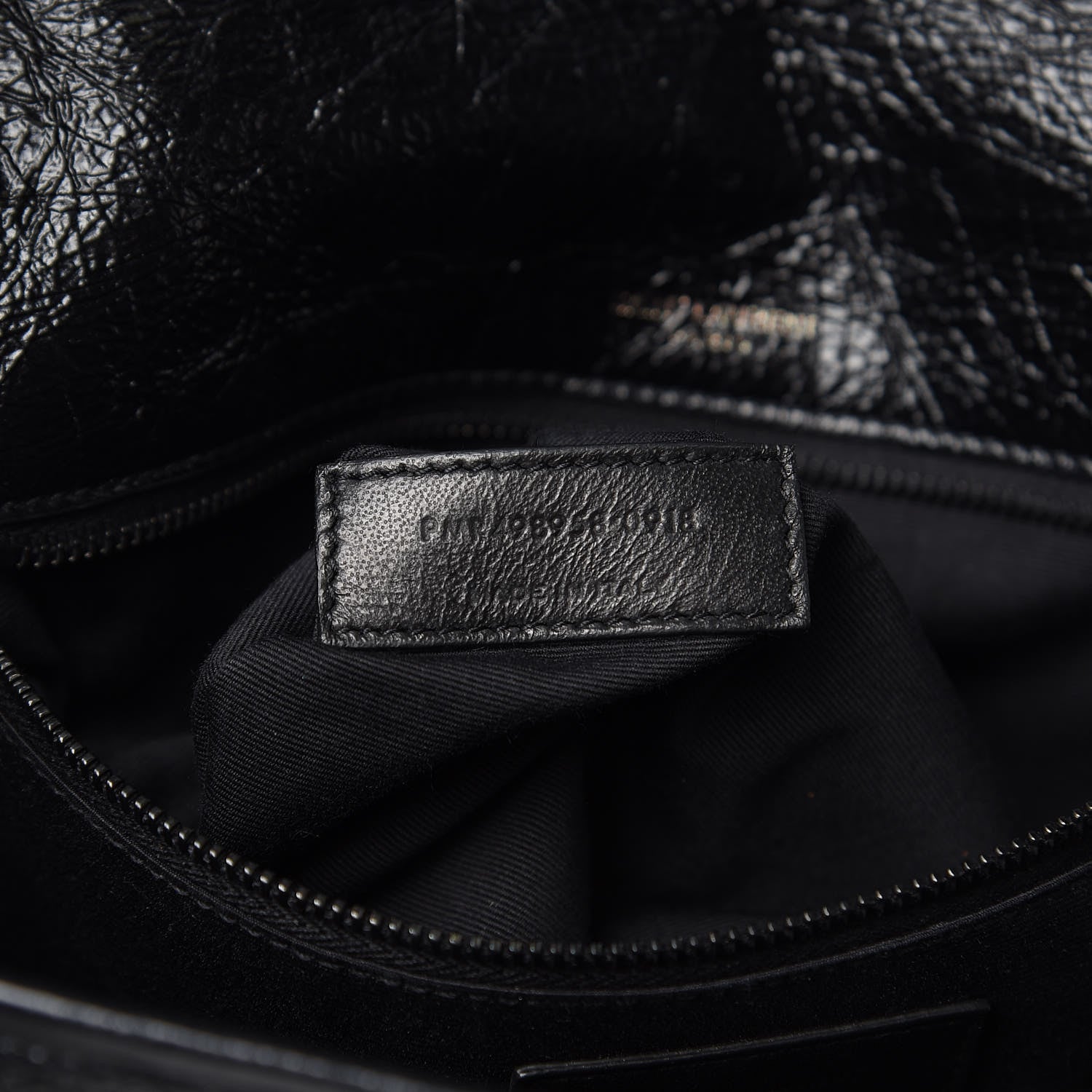 Saint Laurent Crinkled Calfskin Matelasse Monogram Medium Niki Chain Satchel Black 6 of 10