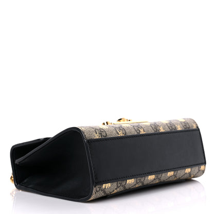 Gucci GG Supreme Monogram Bees Small Padlock Shoulder Bag Black 4 of 14