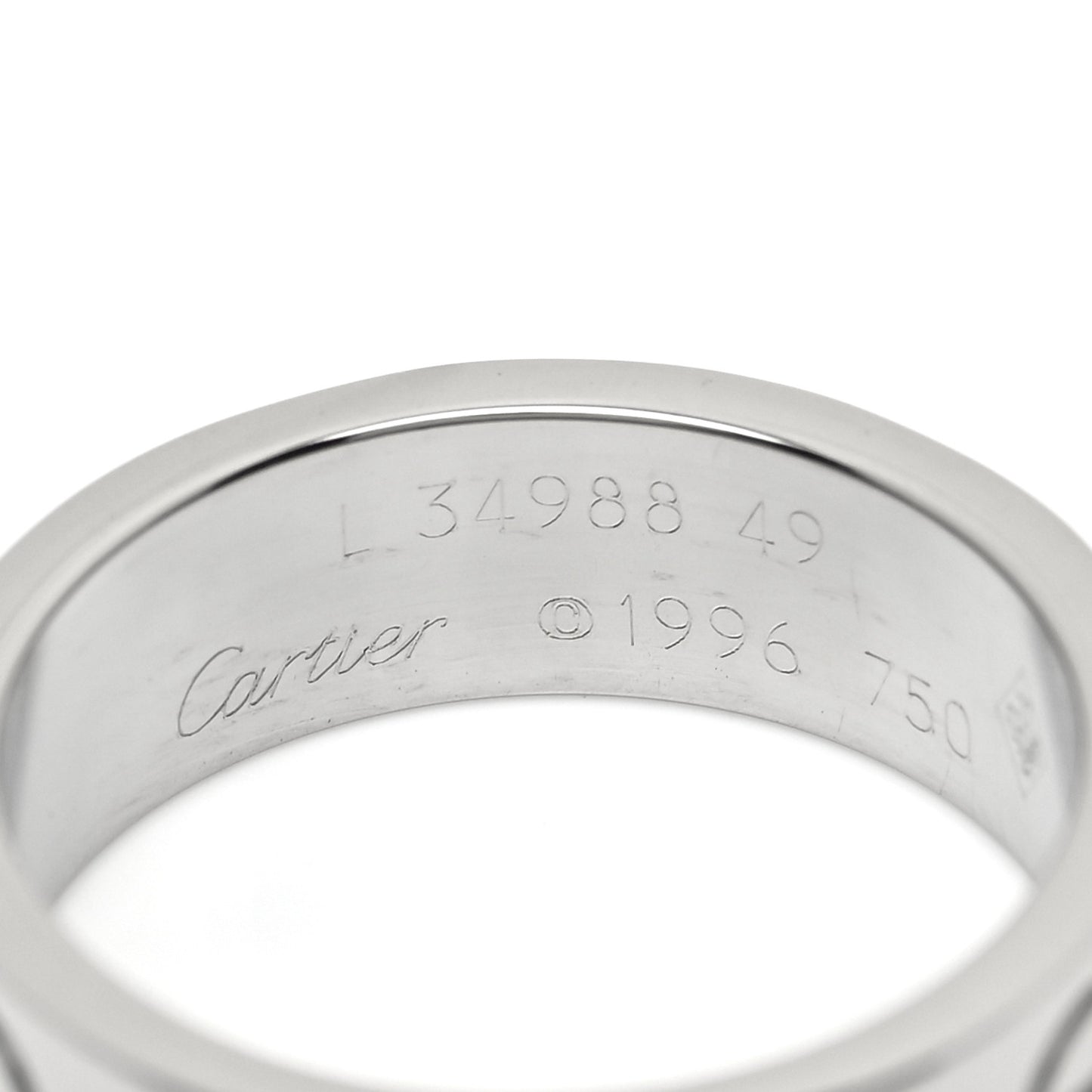 18K White Gold 5.5mm LOVE Ring 49 4.75