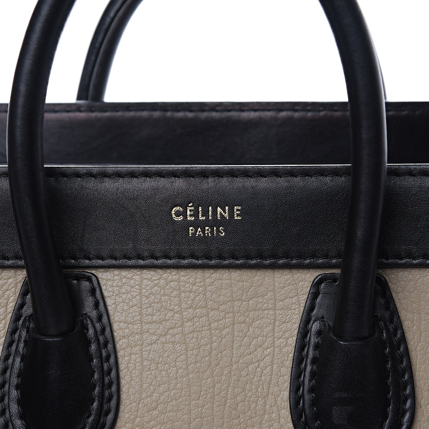 Bullhide Calfskin Nubuck Nano Tri-Color Luggage Light Taupe