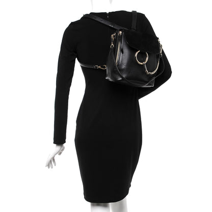 Chloe Suede Calfskin Small Faye Backpack Black 2 of 8