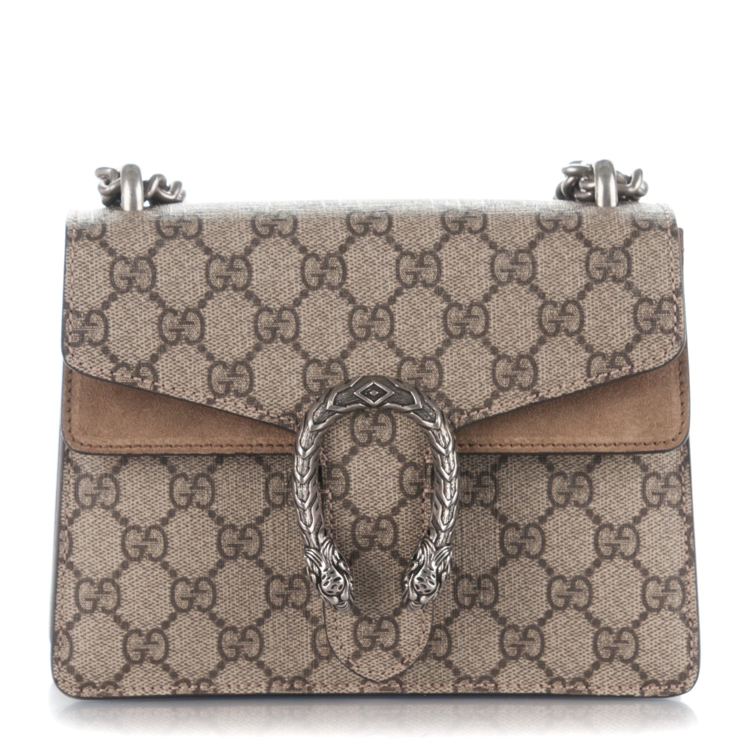 Gucci GG Supreme Monogram Mini Dionysus Shoulder Bag Taupe 1 of 8
