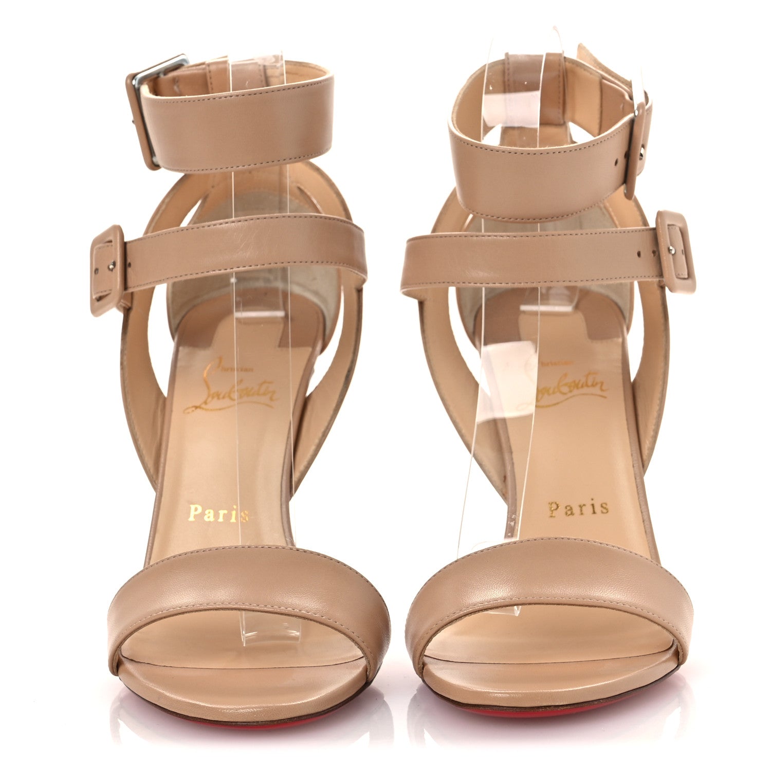 Christian Louboutin Kid Choca 100 Sandals 39 Nude 3 of 9