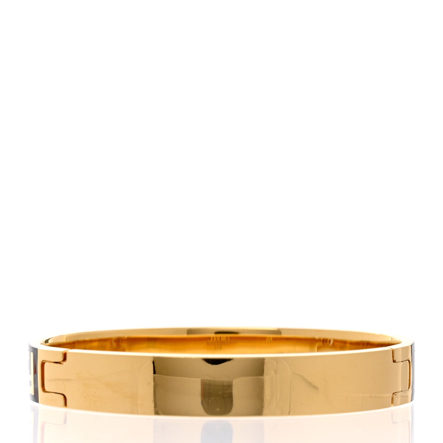 Brass Enamel FF Bracelet M Gold Black