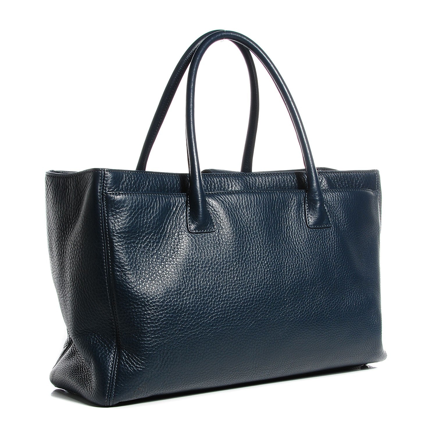 Chanel Deerskin Cerf Executive Shopper Tote Navy 3 of 8