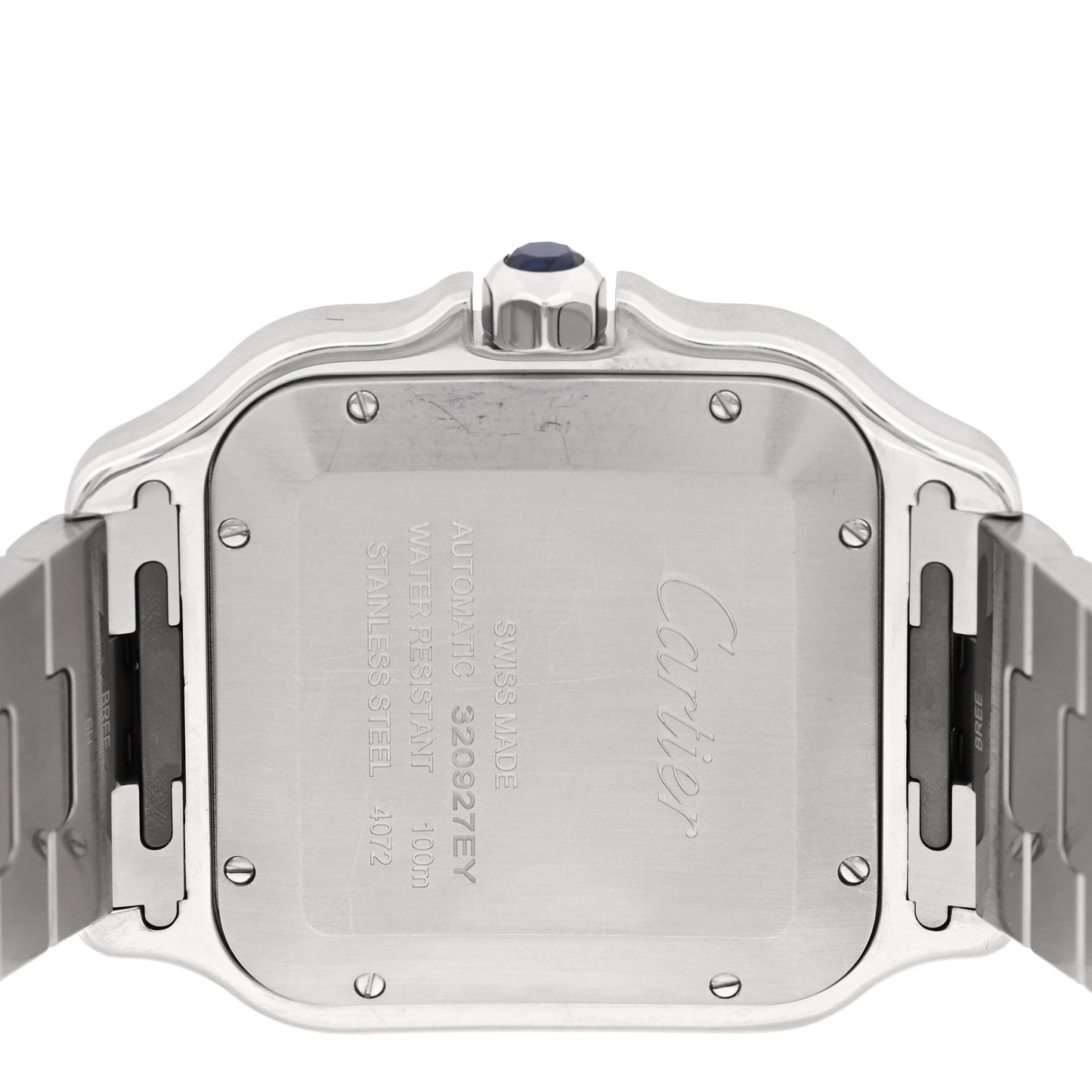 Stainless Steel 39.8mm Santos De Cartier Automatic Watch Green