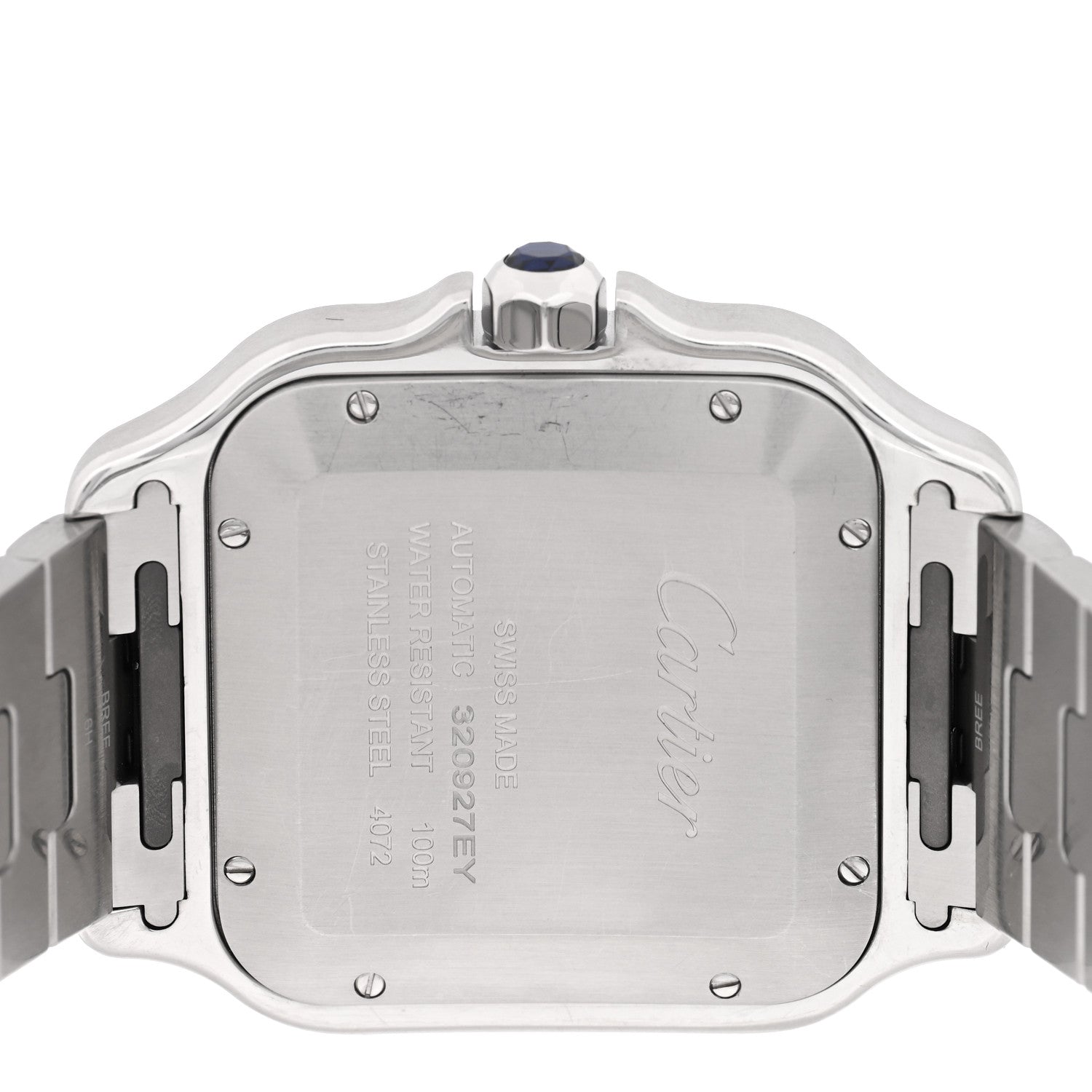 Cartier Stainless Steel 39.8mm Santos De Cartier Automatic Watch Green 4 of 6