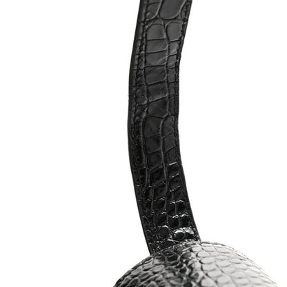 Saint Laurent Calfskin Crocodile Embossed Medium Bellechasse Satchel Black 13 of 13