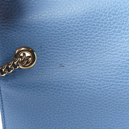 Gucci Dollar Calfskin Small Interlocking G Shoulder Bag Mineral Blue 12 of 13
