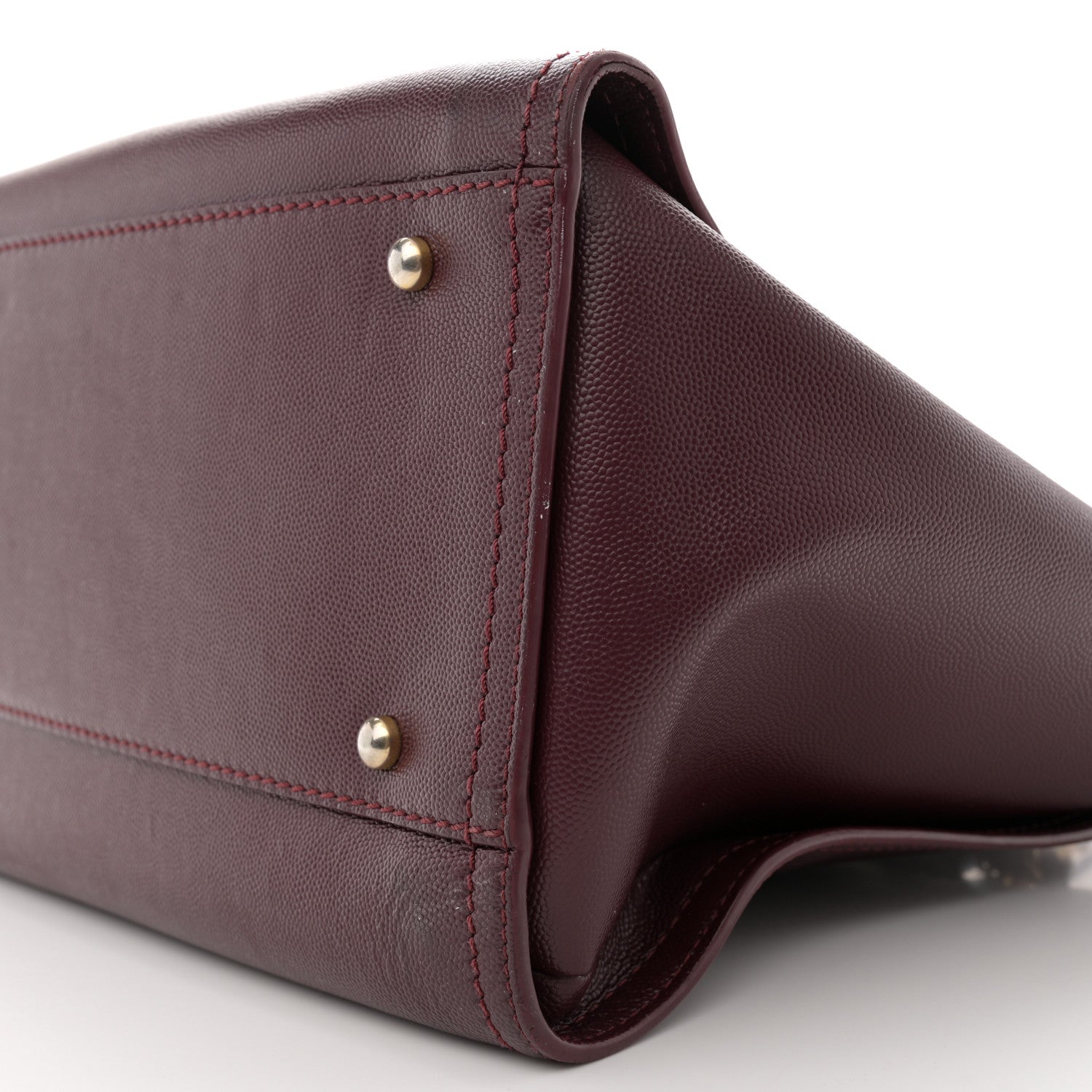 Chanel Caviar Small Studded Deauville Tote Burgundy 10 of 16