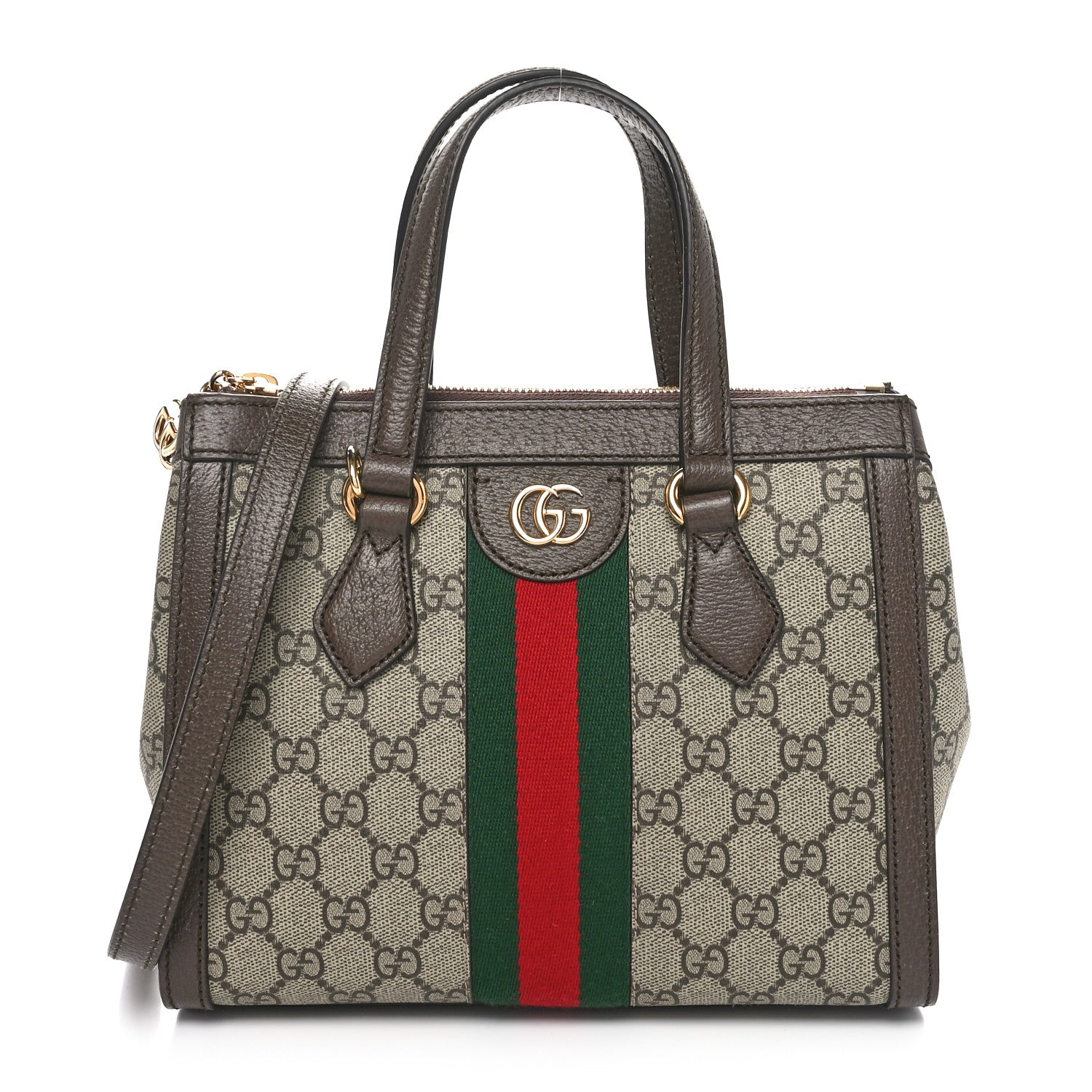 Gucci GG Supreme Monogram Small Ophidia Tote Bag Brown 1 of 11
