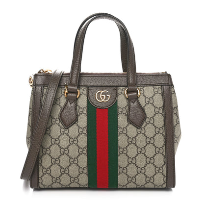 Gucci GG Supreme Monogram Small Ophidia Tote Bag Brown 1 of 11