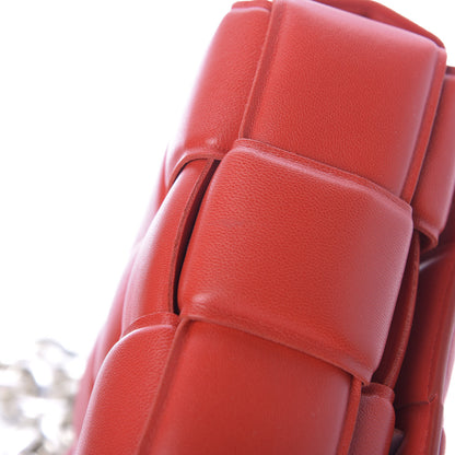 Bottega Veneta Lambskin Maxi Intreccio Padded Chain Cassette Crossbody Bag Nail Polish 10 of 12