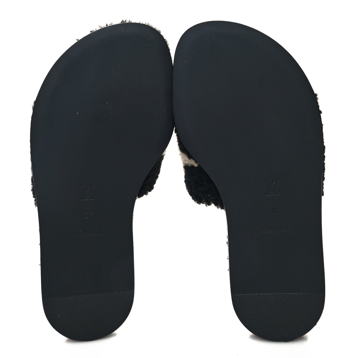 Shearling Magnetic Flat Mule 37 Black