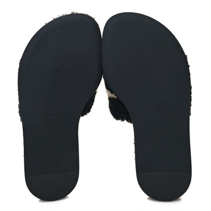 Louis Vuitton Shearling Magnetic Flat Mule 37 Black 5 of 8