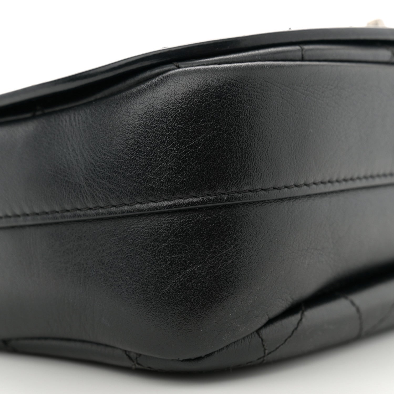 Chanel Calfskin Stitched Ring My Bag Flap Crossbody Bag Black 9 of 11