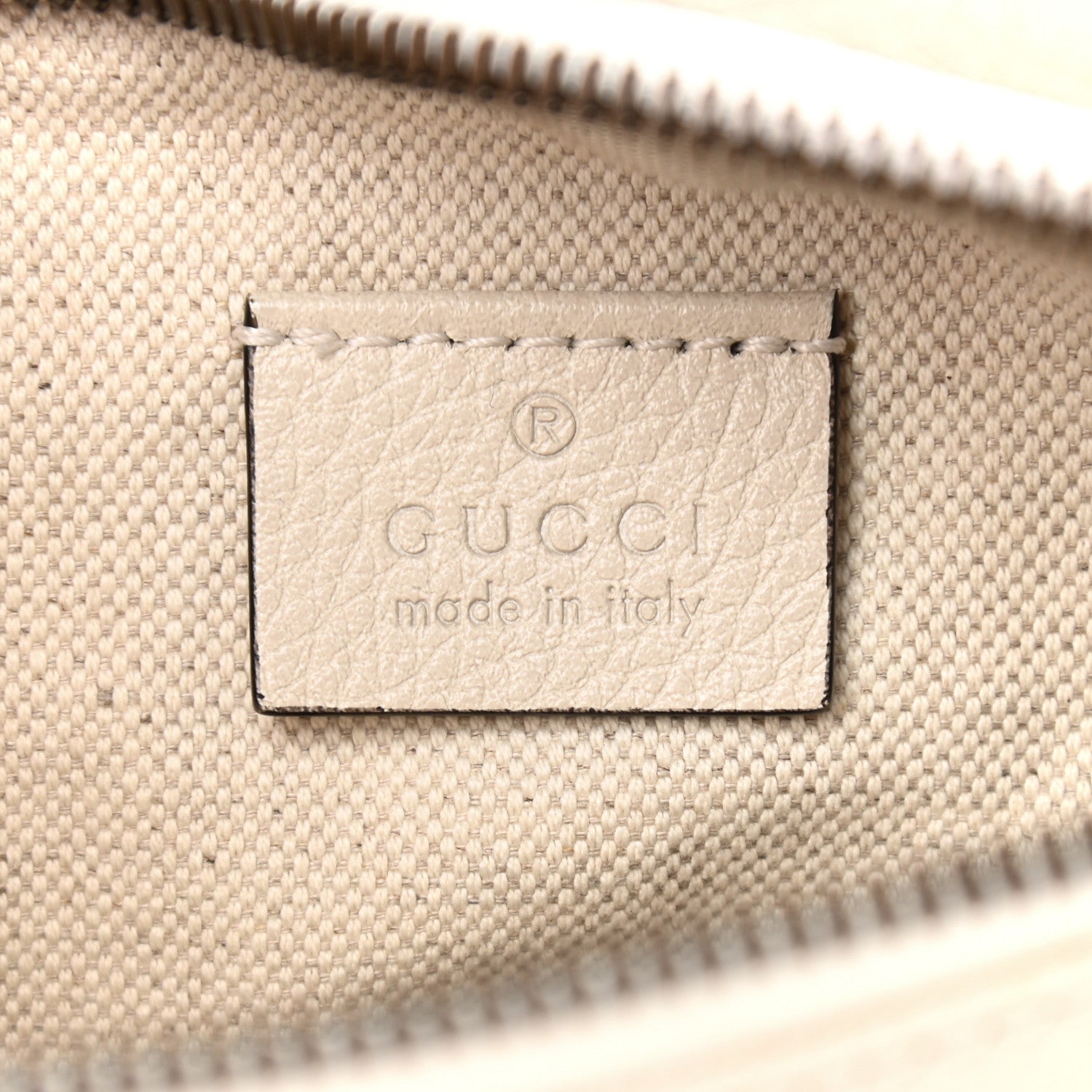 Gucci Grained Calfskin Small Logo Belt Bag White 6 of 9